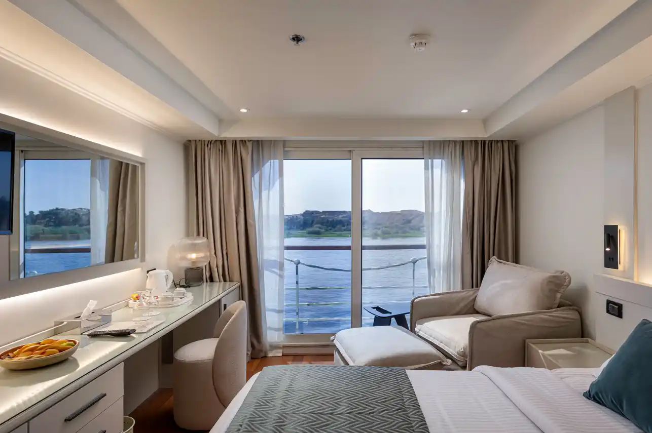 Cabin aboard the Grand Mandarine Nile Cruise Nile cruise